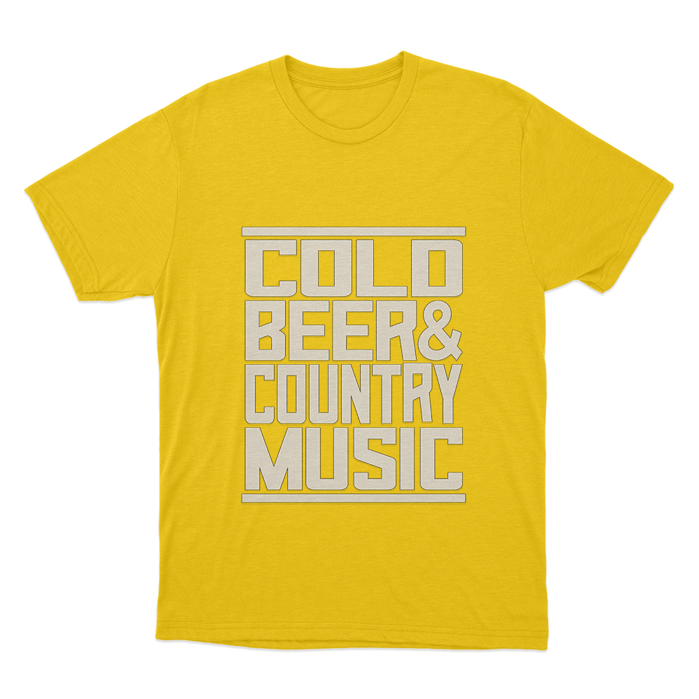 Cold Beer Unisex T Shirt Yellow Cold Beer Unisex T Shirt Yellow