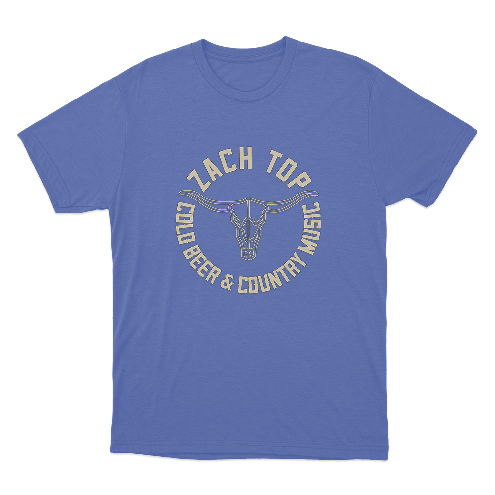 Zach Top Cold Beer Unisex T Shirt Blue Zach Top Cold Beer Unisex T Shirt Blue