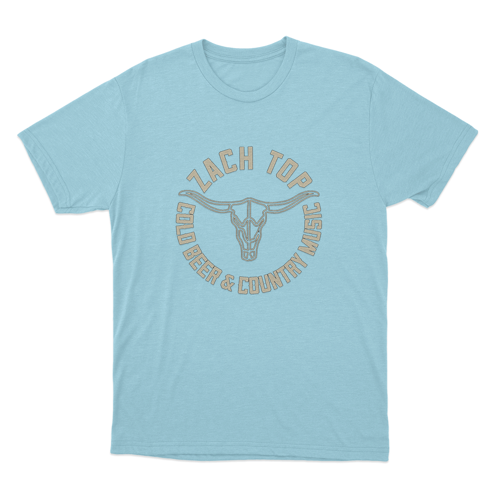 Zach Top Cold Beer Unisex T Shirt Sky Blue Zach Top Cold Beer Unisex T Shirt Sky Blue