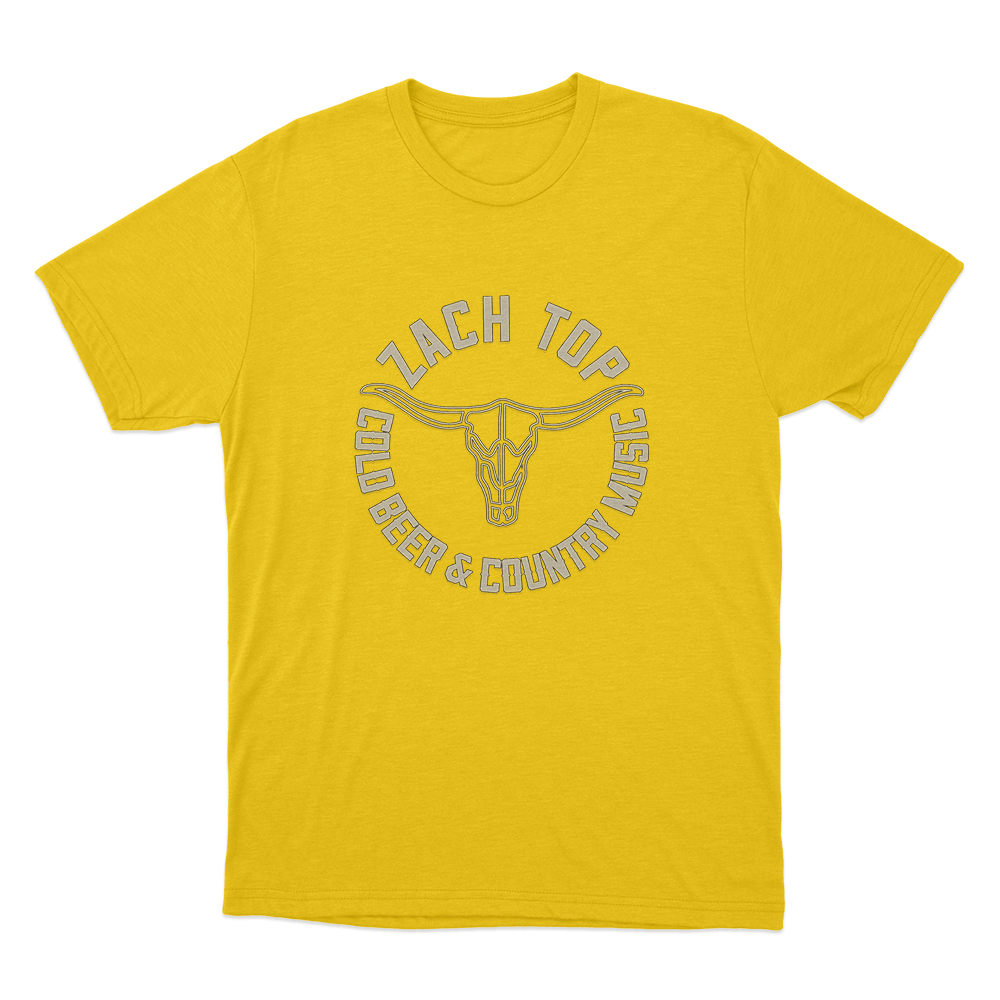 Zach Top Cold Beer Unisex T Shirt Yellow Zach Top Cold Beer Unisex T Shirt Yellow