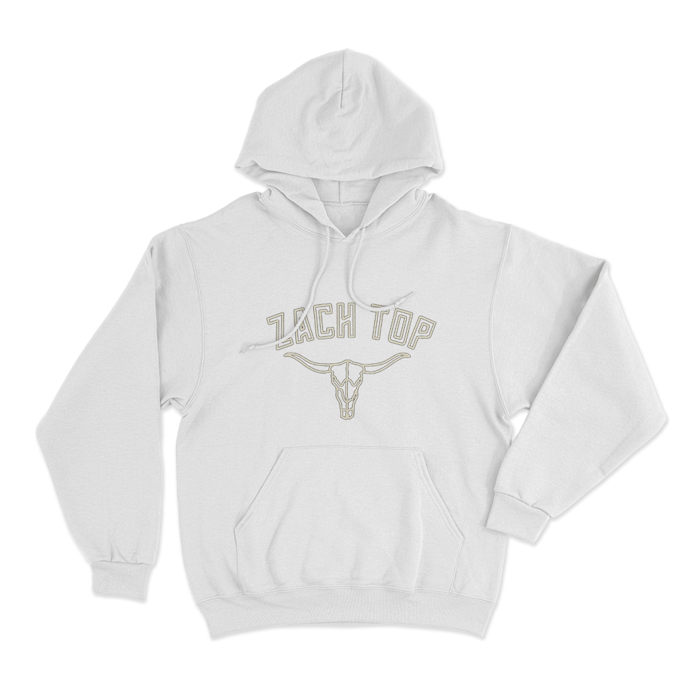 Zach Top Logo Unisex Hoodie White Zach Top Logo Unisex Hoodie White