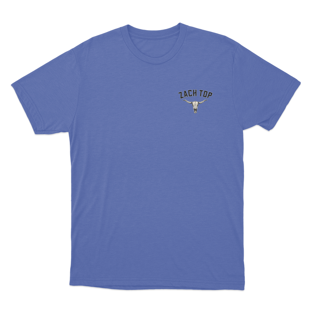 Zach Top Longhorn Skull Unisex T Shirt Blue Zach Top Longhorn Skull Unisex T Shirt Blue
