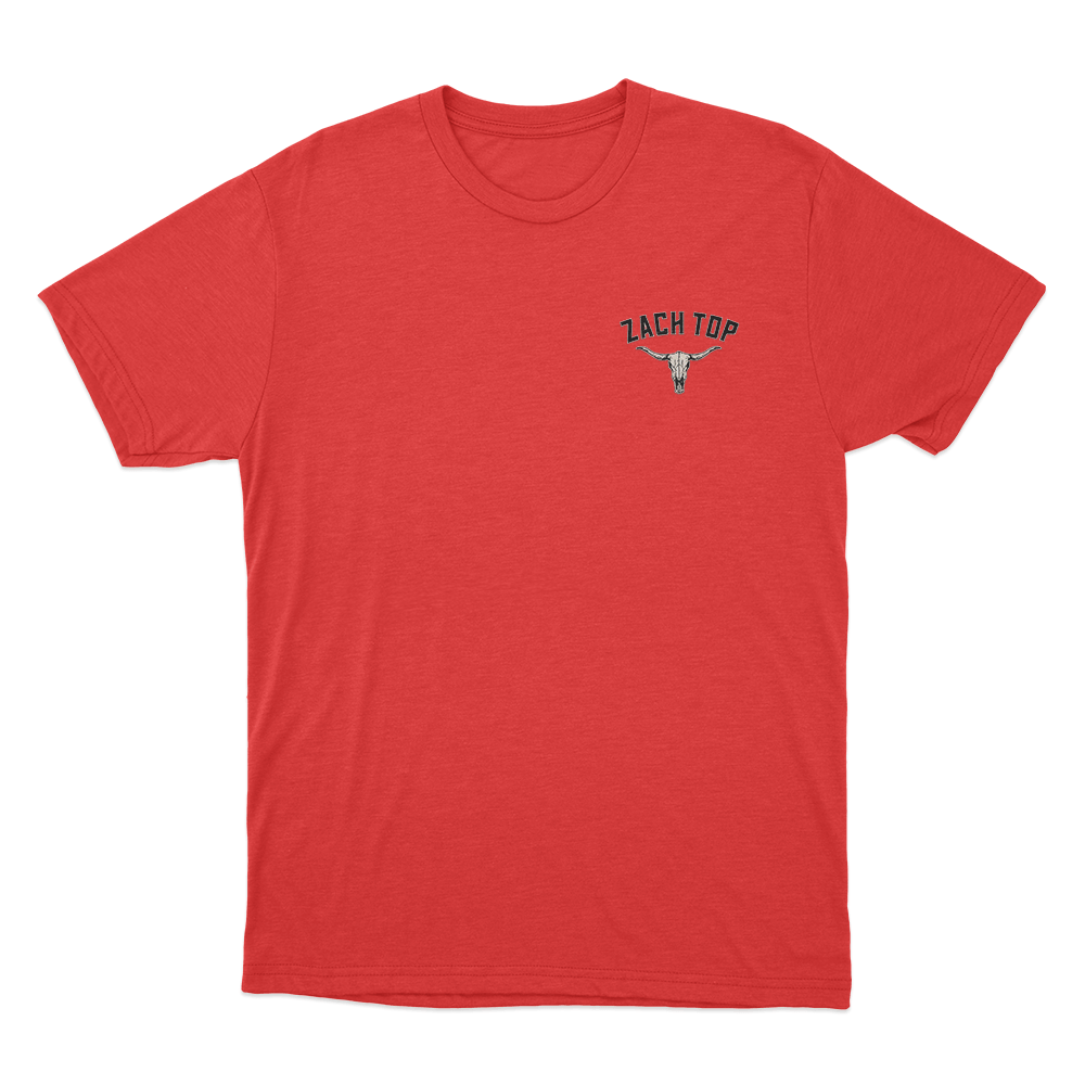 Zach Top Longhorn Skull Unisex T Shirt Red Zach Top Longhorn Skull Unisex T Shirt Red