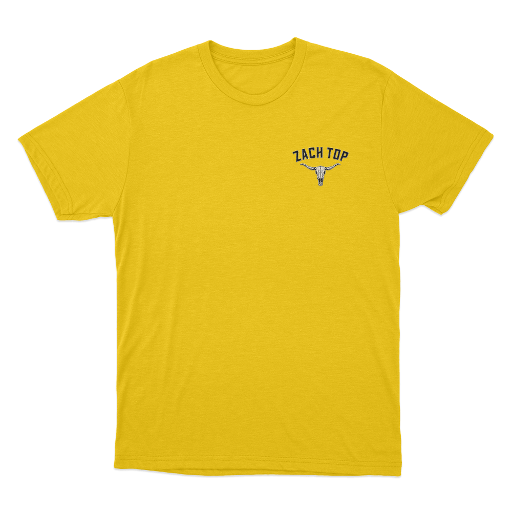 Zach Top Longhorn Skull Unisex T Shirt Yellow Zach Top Longhorn Skull Unisex T Shirt Yellow